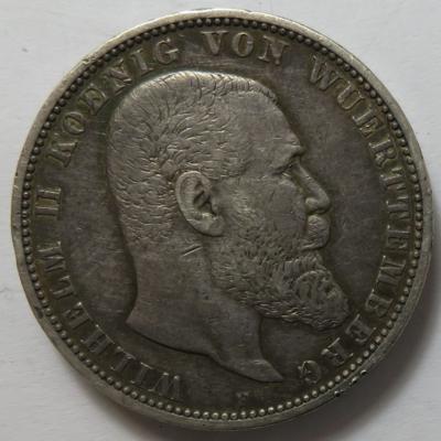 Württemberg, Wilhelm II. 1891-1918 - Mince a medaile