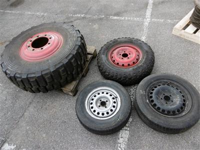 Konvolut Reifen mit Felgen, - Fahrzeuge und Technik