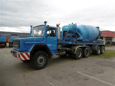 Sattelzugfahrzeug "Magirus Deutz M256 D26 AK 6 x 6" mit Betonmischauflieger "Stetter SAM16", - Fahrzeuge & Technik