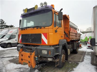 LKW "ÖAF/MAN 19.364 FALK" mit Aufsatzstreuer "Beilhack", - Cars and vehicles