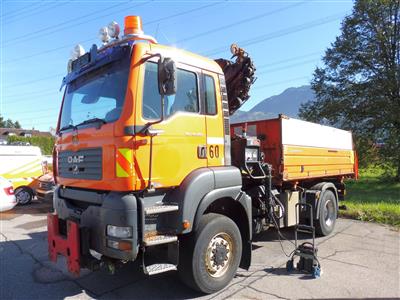 LKW "ÖAF TGA 18.360 4 x 4 BL" mit Frontladekran "Hiab 144ES", - Motorová vozidla a technika