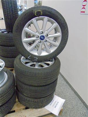 4 Reifen "Continental / Dunlop" auf Alufelgen, - Cars and vehicles
