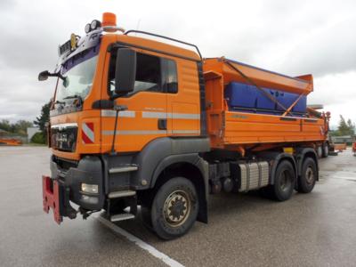 LKW "MAN TGS 28.400 6 x 4-4 BL Automatik" mit Aufsatzstreuer "Schmidt Stratos S70-42 VCLN", - Fahrzeuge & Technik ASFINAG