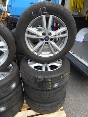 4 Alufelgen auf Reifen "Dunlop/Continental", - Fahrzeuge und Technik