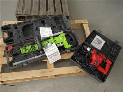 Abbruchhammer "Zipper ZI-ABH 1050", 1 Bohr- und Stemmhammer "Matrix EHD1500/32-3", - Fahrzeuge, Baumaschinen und Forsttechnik