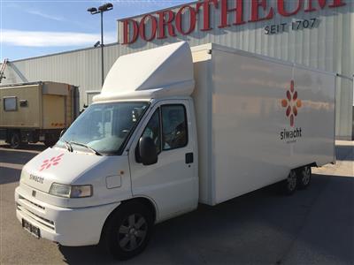 LKW "Fiat Ducato 230 2.8 JTD mit Kofferaufbau und Auffahrtsrampen", - Fahrzeuge und Technik