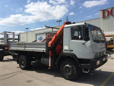 LKW "Steyr 14S18/K34/4 x 2" mit Ladekran "Palfinger PK7000A" und Arbeitskorb, - Motorová vozidla a technika