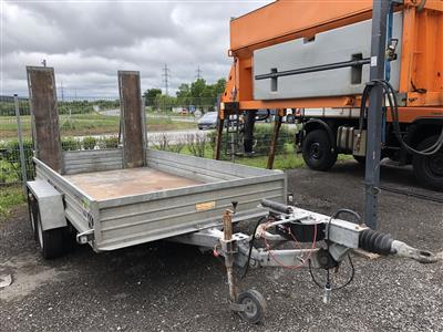 LKW-Tandemachsanhänger "Edlinger" mit Auffahrtsrampen, - Cars and vehicles