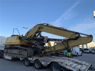 Kettenbagger "Komatsu PC240 NLC-7K" mit Bohrlafette und Bohrhammer, - Fahrzeuge und Technik