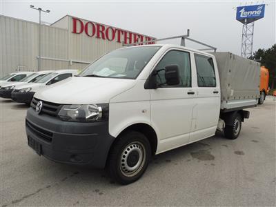 LKW "VW T5 Doka Pritsche LR 2.0 TDI 4motion DPF" mit Spriegel und Plane, - Fahrzeuge und Technik