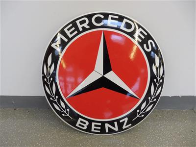 Werbeschild "Mercedes Benz", - Motorová vozidla a technika