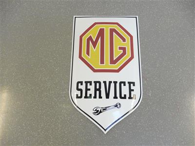 Werbeschild "MG Service", - Cars and vehicles