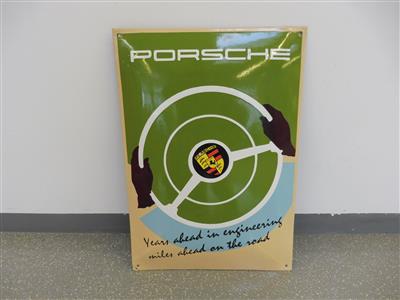 Werbeschild "Porsche", - Cars and vehicles