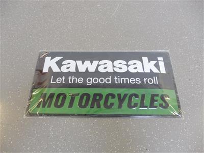 Werbeschild "Kawasaki", - Motorová vozidla a technika