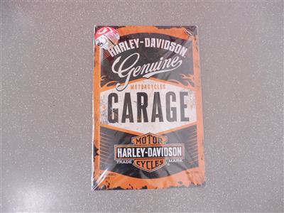 Werbeschild "Harley Davidson Garage", - Fahrzeuge und Technik