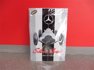 Werbeschild "Mercedes-Benz Silver Arrow", - Macchine e apparecchi tecnici