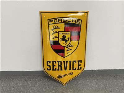 Werbeschild "Porsche Service", - Cars and vehicles