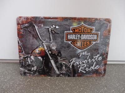 Werbeschild "Harley-Davidson", - Fahrzeuge und Technik
