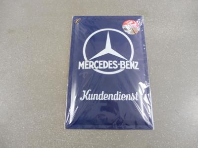 Werbeschild "Mercedes-Benz Kundendienst", - Cars and vehicles
