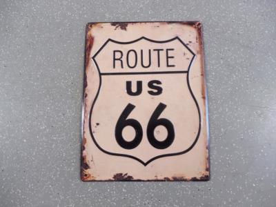 Werbeschild "Route US66", - Cars and vehicles