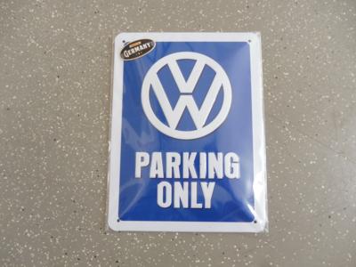 Werbeschild "VW Parking only", - Macchine e apparecchi tecnici