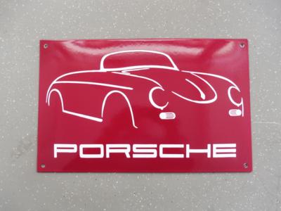Werbeschild "Porsche 356", - Macchine e apparecchi tecnici