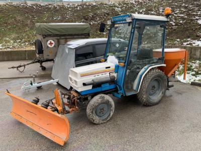 Kleintraktor "Mitsubishi Shakti MT180D" mit Schneeschild und Heckstreuer, - Cars and vehicles