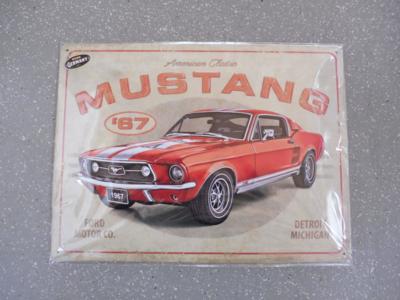 Werbeschild "Ford Mustang 67", - Cars and vehicles
