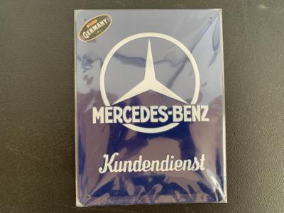 Metallschild "Mercedes Benz-Kundendienst", - Fahrzeuge und Technik