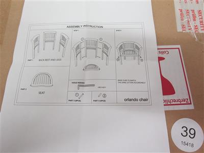 Bananensessel "Teak Modell: COCO-CHAIR 1/1", - Postal Service - Special auction