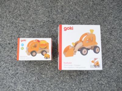 Holz-Spielzeugautos "Goki", - Spielwaren & Bücher