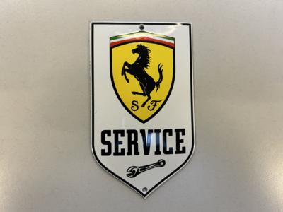 Werbeschild "Ferrari Service", - Macchine e apparecchi tecnici