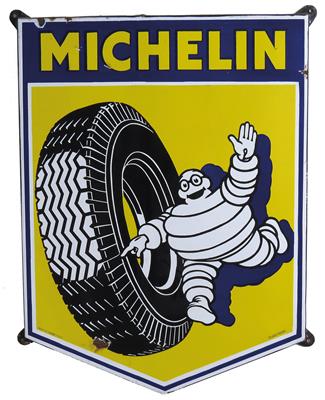 Emailschild "Michelin" - Autoveicoli d'epoca e automobilia