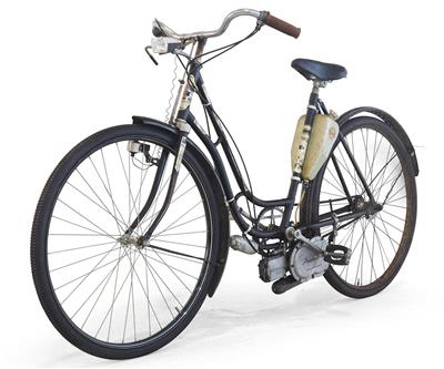 c. 1953 EK Fahrrad mit Junior Fahrradmotor Lizenz Lohmann Modell 53 - Cars and vehicles