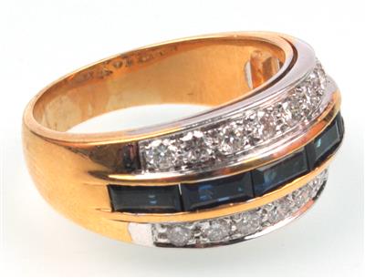 Saphir-Brillant Ring - Osterauktion (Teil 2) - Juwelen,<br />Schmuck, Armband und<br />Taschenuhren