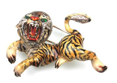 Brosche Tiger - Schmuck und Uhren