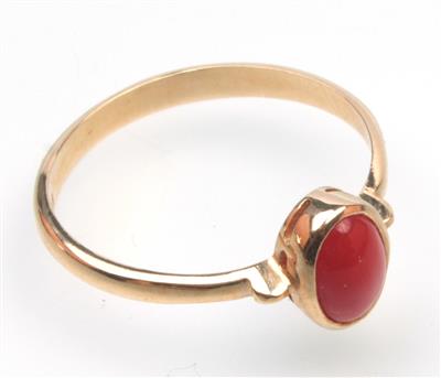 Korallen Ring - Schmuck und Uhren