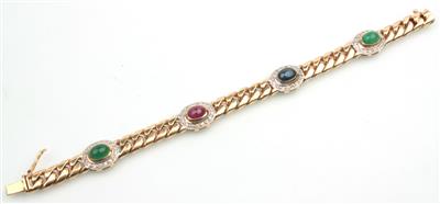 Brillant Farbstein Armband - Schmuck, Uhren und Kleinkunst