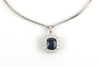 Saphir-Brillant Collier - Schmuck und Uhren Onlineauktion