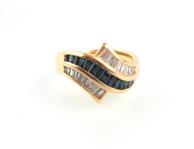 Diamant Saphir Ring - Klenoty