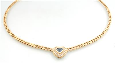 Brillant Saphir Collier - Klenoty