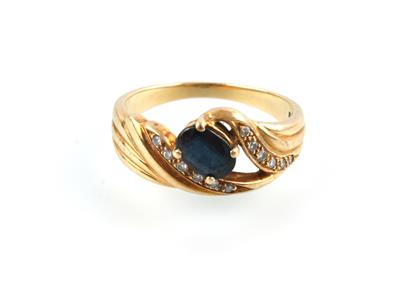 Brillant Saphir Ring - Klenoty