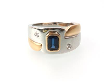 Saphir Brillant Ring - Gioielli