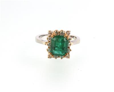 Smaragd-Brillantring zus. ca.2,20 ct - Christmas auction II