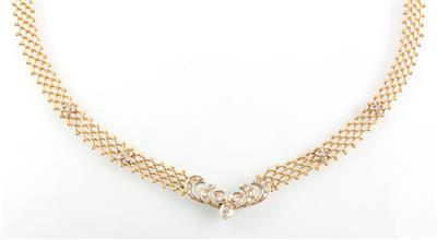 Brillantcollier zus. ca. 0,25 ct - Gioielli