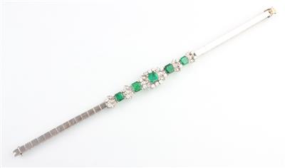 Smaragd Brillantarmband zus. ca. 3,30 ct - Jewellery