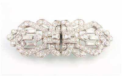 Art Deco Diamantbrosche zus. ca. 3,70 ct - Klenoty a náramkové