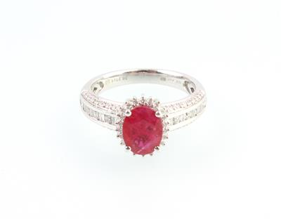 Rubin Diamant Ring zus. ca. 1,70 ct - Jewellery and watches