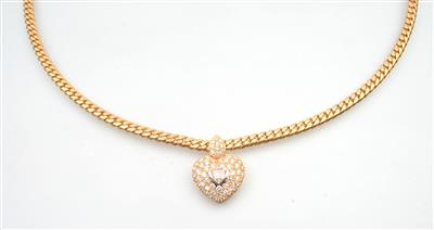 Diamant Brillantcollier zus. ca. 2,55 ct - Schmuck und Uhren