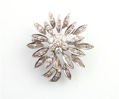 Brillant Diamantbrosche zus. ca. 0,85 ct - Schmuck und Uhren